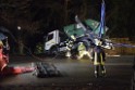 Container LKW umgestuerzt Koeln Brueck Bruecker- Dellbruecker Mauspfad P485